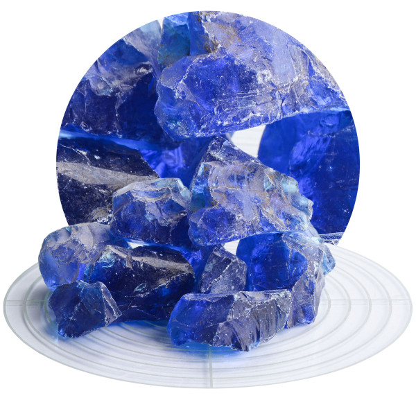 Glassteine kobaltblau 30-60 mm